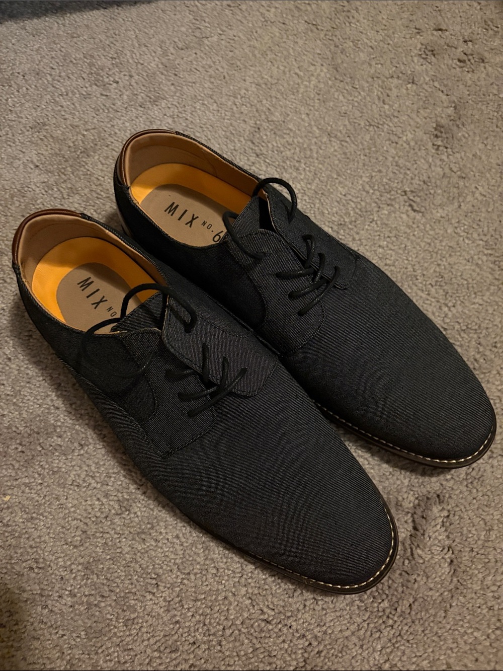 Mix No. 6 Men’s Black Fabric Lace-Up Oxford